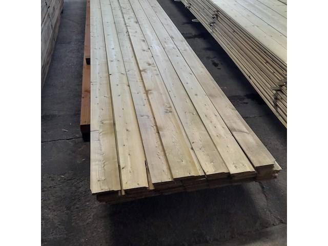 Ca. 36x vuren geïmpregneerde rabatdelen, 1,8 x 14 x 510 cm - afbeelding 4 van  5