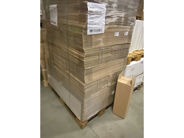 Ca. 375x verzenddozen 20x20x60cm zware enkelgolf, bruin - afbeelding 1 van  5