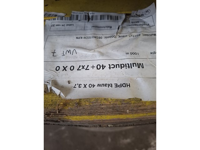 Ca. 37x haspel a 1.000 meter met prefab multiductsysteem voor ondergrondse telecom en glasvezelinfrastructuur, hdpe multiduct 40 / 7x7 - afbeelding 3 van  22