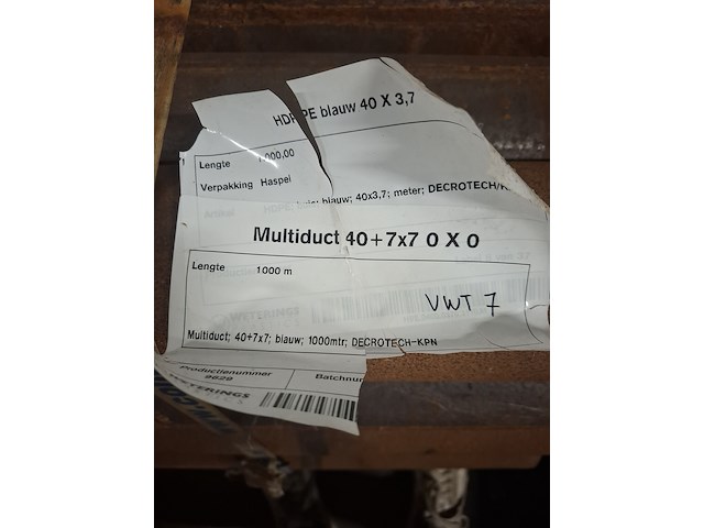 Ca. 37x haspel a 1.000 meter met prefab multiductsysteem voor ondergrondse telecom en glasvezelinfrastructuur, hdpe multiduct 40 / 7x7 - afbeelding 22 van  22