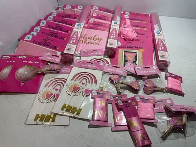 Ca. 38x baby shower meisje versiering - afbeelding 1 van  7