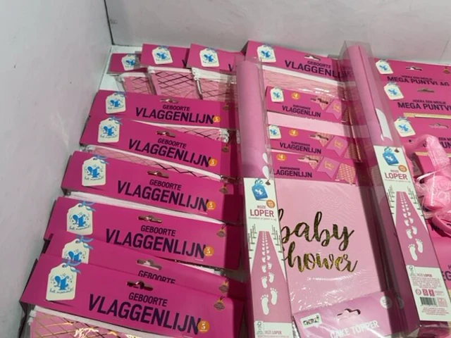Ca. 38x baby shower meisje versiering - afbeelding 2 van  7