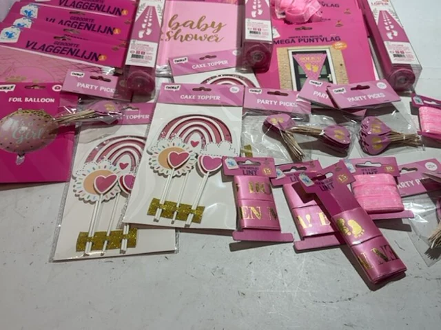 Ca. 38x baby shower meisje versiering - afbeelding 6 van  7