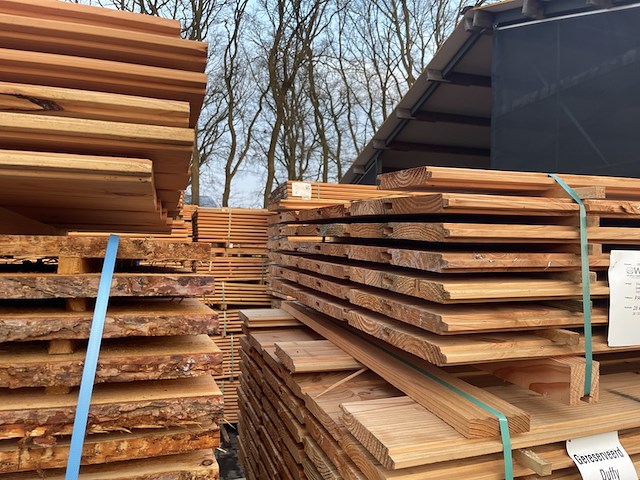 Ca. 38x douglas blokhut profiel, 28x175mm, lengte 500cm - afbeelding 3 van  3