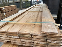 Ca. 38x douglas blokhut profiel, 28x175mm, lengte 500cm - afbeelding 1 van  3