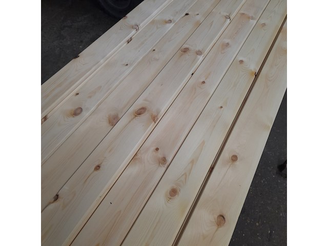 Ca. 38x grenen vloerdeel met mes en groef, 2,1 x 14,7 x 510 cm - afbeelding 3 van  7