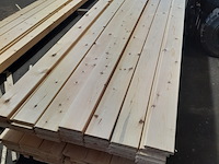 Ca. 38x grenen vloerdeel met mes en groef, 2,1 x 14,7 x 510 cm - afbeelding 6 van  7