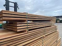 Ca. 38x pakoeli planken geschaafd, 16x190mm, lengte 250cm - afbeelding 2 van  3