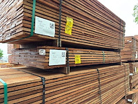 Ca. 39x guyana teak beschoeiingsplanken, 20x150mm, lengte 32/200cm, 7/250cm - afbeelding 4 van  4