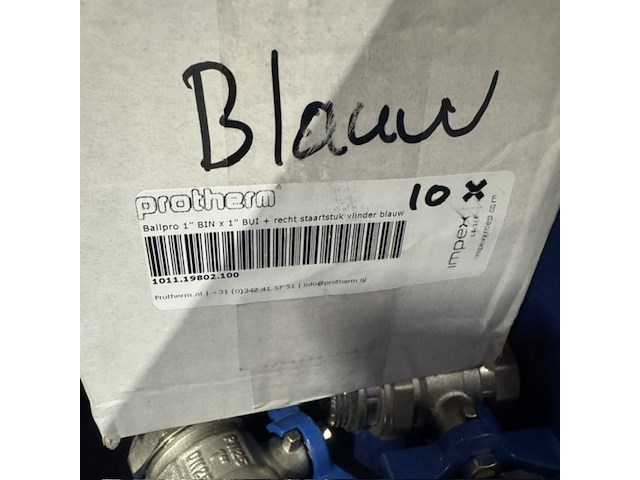 Ca. 39x kogelafsluiter, protherm, ballpro, blauw - afbeelding 3 van  3