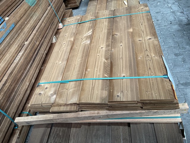 Ca. 39x thermo vuren zweeds rabat, 14x190mm, lengte 120cm - afbeelding 1 van  3