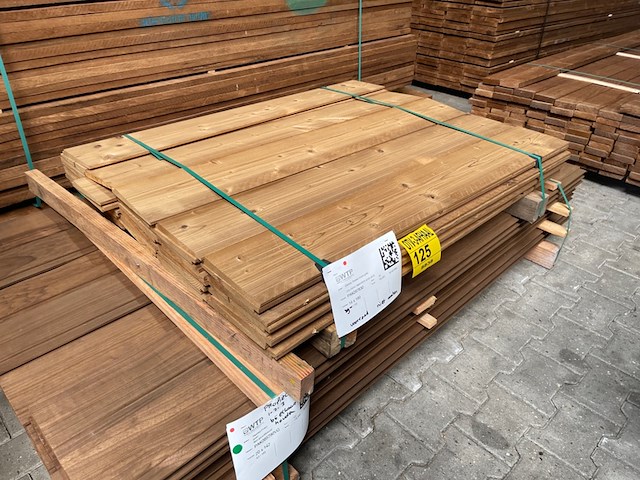 Ca. 39x thermo vuren zweeds rabat, 14x190mm, lengte 120cm - afbeelding 2 van  3