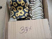 Ca. 39x zomerbloem motief baseball cap met mesh, diverse kleuren, 54 - 60 cm