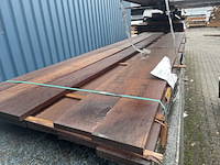 Ca. 3x guyana teak fijnbezaagd, 20x150mm, lengte 350cm - afbeelding 1 van  3