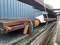 Ca. 3x guyana teak fijnbezaagd, 20x150mm, lengte 350cm - afbeelding 2 van  3