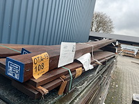 Ca. 3x iroko geschaafd, fj, gelamineerd , 72x96mm, lengte 2/590cm, 1/455cm - afbeelding 2 van  3