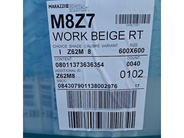 Ca. 40 pak a 3 stuks vloertegel marazzi, work beige rt - afbeelding 3 van  4