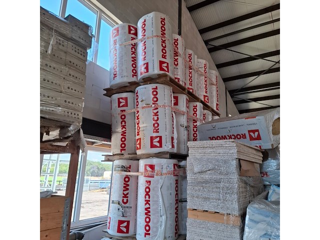 Ca. 40 rol a 2,5m2 glaswol, rockwool, rockroof flexi plus - afbeelding 6 van  6