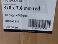 Ca. 4000x kabelbinder | 370x7.6 mm, wkk, rood - afbeelding 2 van  2