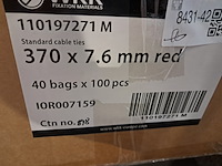 Ca. 4000x kabelbinder | 370x7.6 mm, wkk, rood - afbeelding 2 van  2