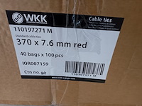 Ca. 4000x kabelbinder | 370x7.6 mm, wkk, rood - afbeelding 2 van  2