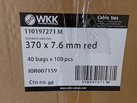 Ca. 4000x kabelbinder | 370x7.6 mm, wkk, rood - afbeelding 2 van  2