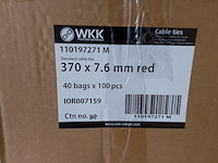 Ca. 4000x kabelbinder | 370x7.6 mm, wkk, rood - afbeelding 2 van  2