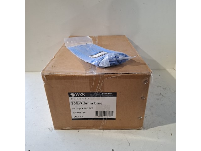 Ca. 4000x tiewrap, wkk, blauw - afbeelding 1 van  3