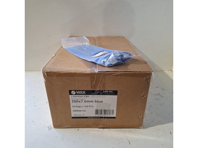 Ca. 4000x tiewrap, wkk, blauw - afbeelding 1 van  3