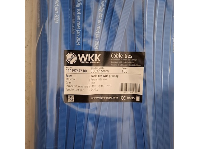 Ca. 4000x tiewrap, wkk, blauw - afbeelding 3 van  3
