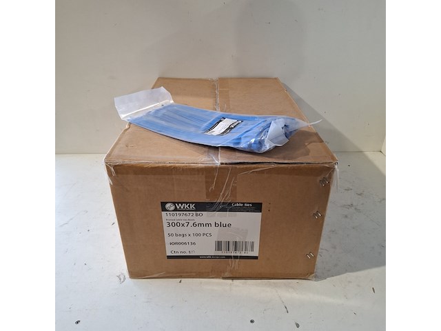 Ca. 4000x tiewrap, wkk, blauw - afbeelding 1 van  3