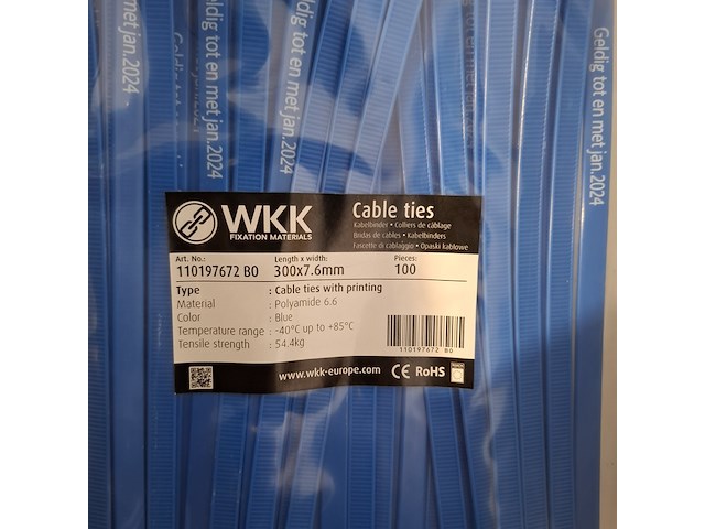 Ca. 4000x tiewrap, wkk, blauw - afbeelding 3 van  3