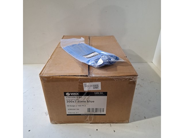 Ca. 4000x tiewrap, wkk, blauw - afbeelding 1 van  3