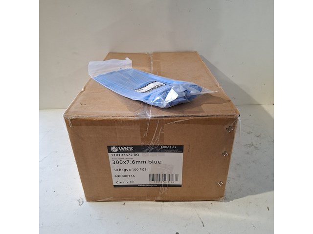 Ca. 4000x tiewrap, wkk, blauw - afbeelding 1 van  3