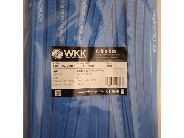 Ca. 4000x tiewrap, wkk, blauw - afbeelding 3 van  3