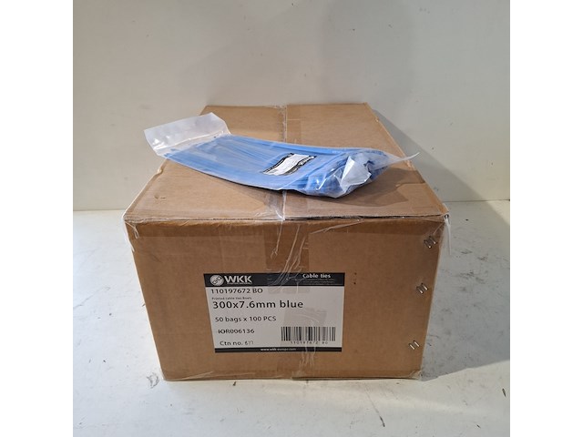 Ca. 4000x tiewrap, wkk, blauw - afbeelding 1 van  3