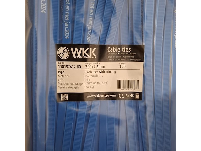 Ca. 4000x tiewrap, wkk, blauw - afbeelding 3 van  3