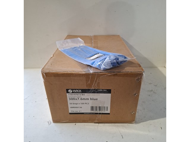 Ca. 4000x tiewrap, wkk, blauw - afbeelding 1 van  3