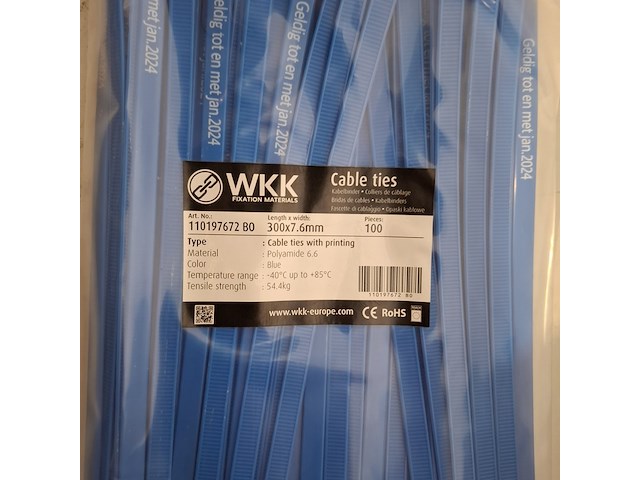 Ca. 4000x tiewrap, wkk, blauw - afbeelding 3 van  3