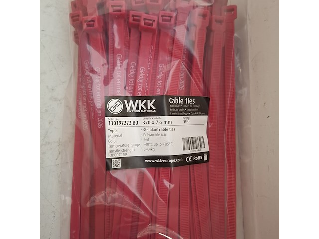 Ca. 4000x tiewrap, wkk, rood - afbeelding 3 van  3