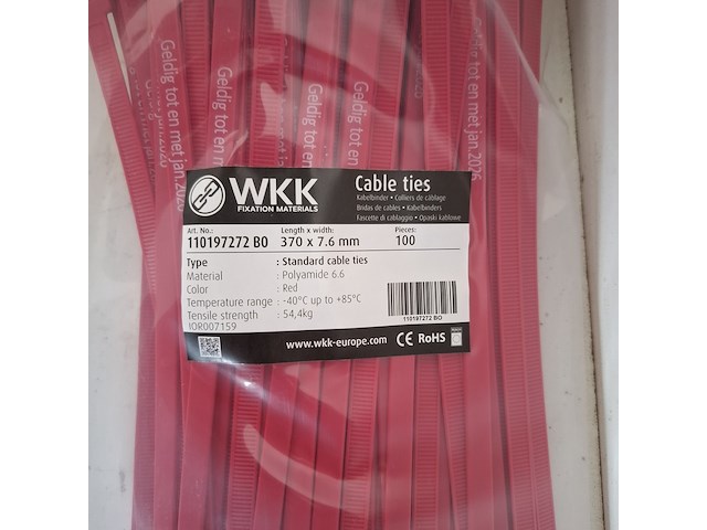 Ca. 4000x tiewrap, wkk, rood - afbeelding 3 van  3