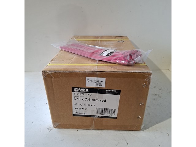 Ca. 4000x tiewrap, wkk, rood - afbeelding 1 van  3