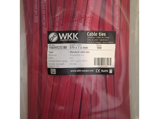 Ca. 4000x tiewrap, wkk, rood - afbeelding 3 van  3