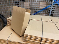 Ca. 400x verzenddozen 265x85x290mm dubbelgolf, bruin - afbeelding 2 van  4