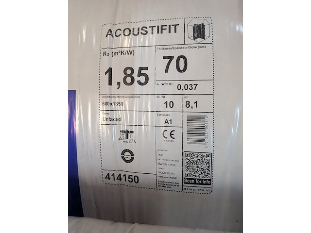 Ca. 40.5 m² isolatie knauf insulation, acoustifit - afbeelding 3 van  5