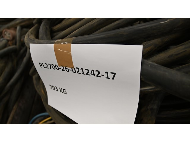 Ca. 4.096 kg bruto koperhoudende zware rubber krachtstroomkabels - afbeelding 11 van  26
