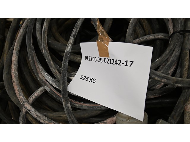 Ca. 4.096 kg bruto koperhoudende zware rubber krachtstroomkabels - afbeelding 21 van  26