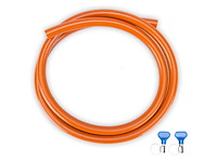 Ca. 40x 2 meter pvc gasslang met 2 slangklemmen, gimeg, 5707308, oranje - afbeelding 1 van  4