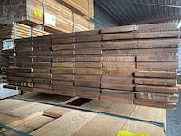 Ca. 40x angelim pedra vlonderplanken, 21x145mm, lengte 19/425cm, 21/455cm - afbeelding 3 van  4
