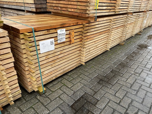 Ca. 40x douglas planken fijnbezaagd, 38x200mm, lengte 500cm - afbeelding 4 van  4
